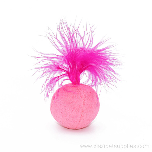 Sounding catnip multicolor bell feather cat paw toy